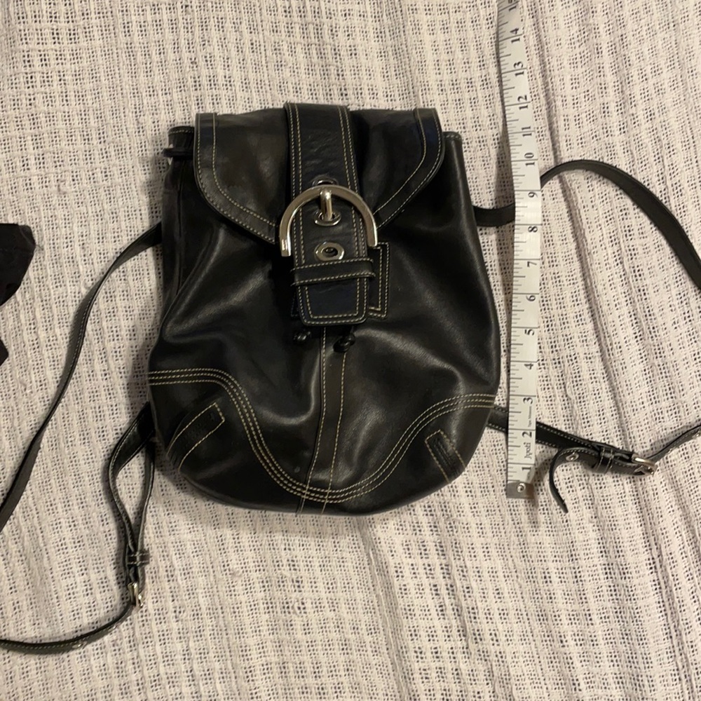 Coach leather mini backpack purse